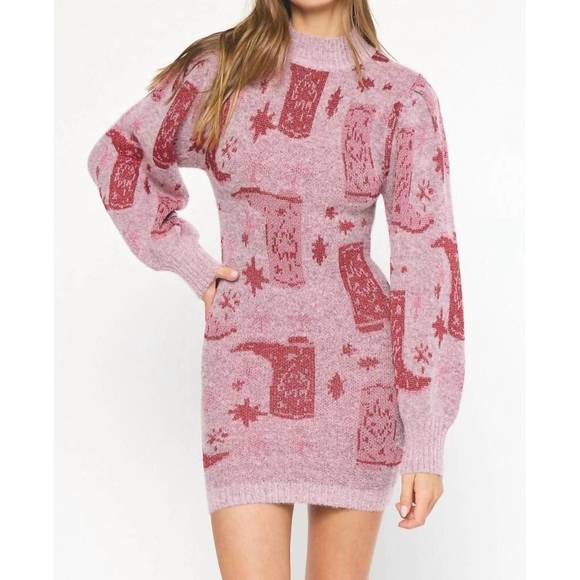 ENTRO Dresses & Skirts - NEW ENTRO rhinestone cowgirl dress in pink